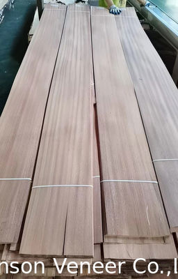 1 mm Möbel Sapele Holz Veneer Sapelli Flachschnittplatte AA-Grad