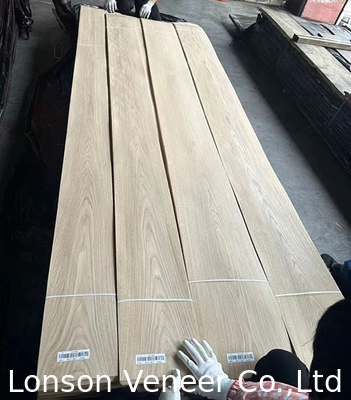 Natürliche 0,4 mm amerikanische weiße Eiche Veneer 10 mm Breite auf Sperrholz anwenden